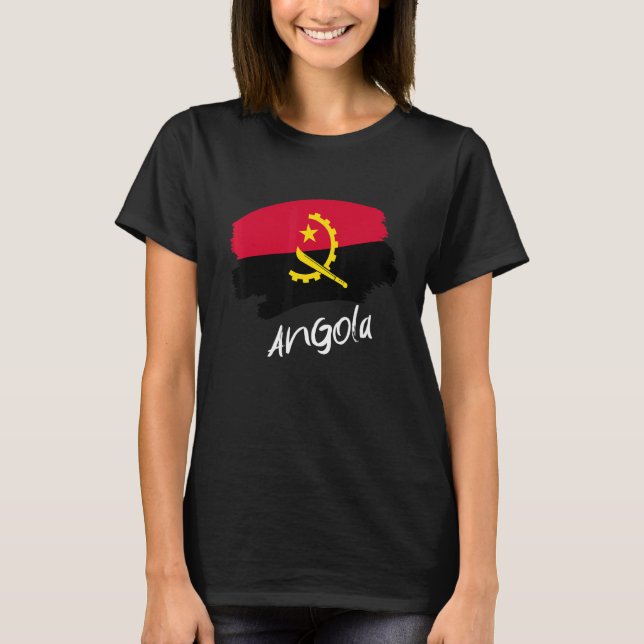 Angolan Flag Angola T-Shirt (Front)