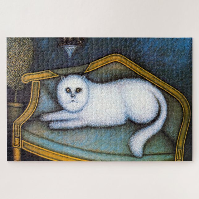 Angora cat, Morris Hirshfield Jigsaw Puzzle (Horizontal)