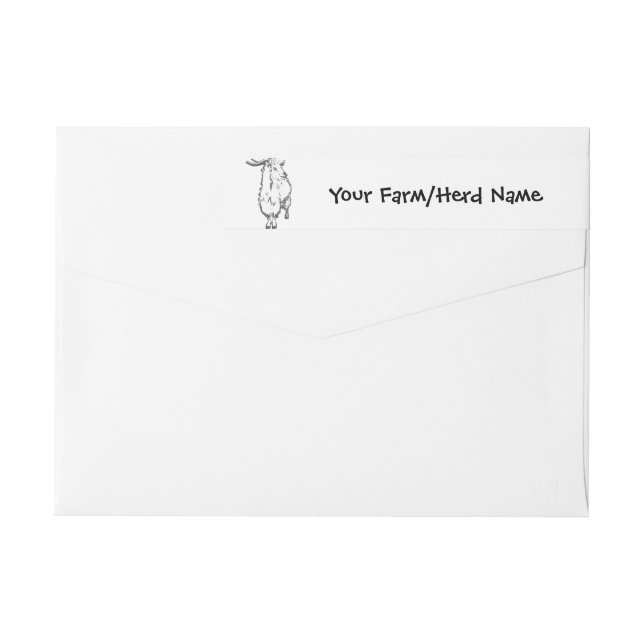 Angora Goat Your Farm Name Wrap Around Address Wrap Around Label (Back)