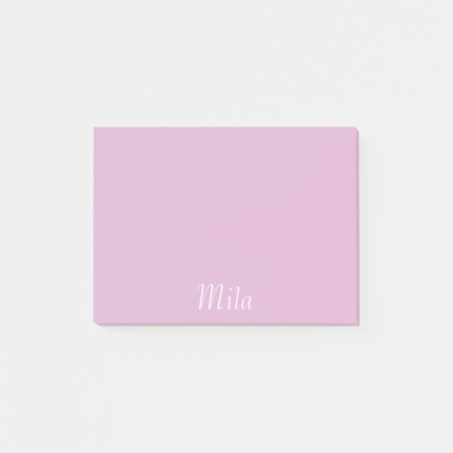 Angora Pink Personalised Post It Notes (Front)