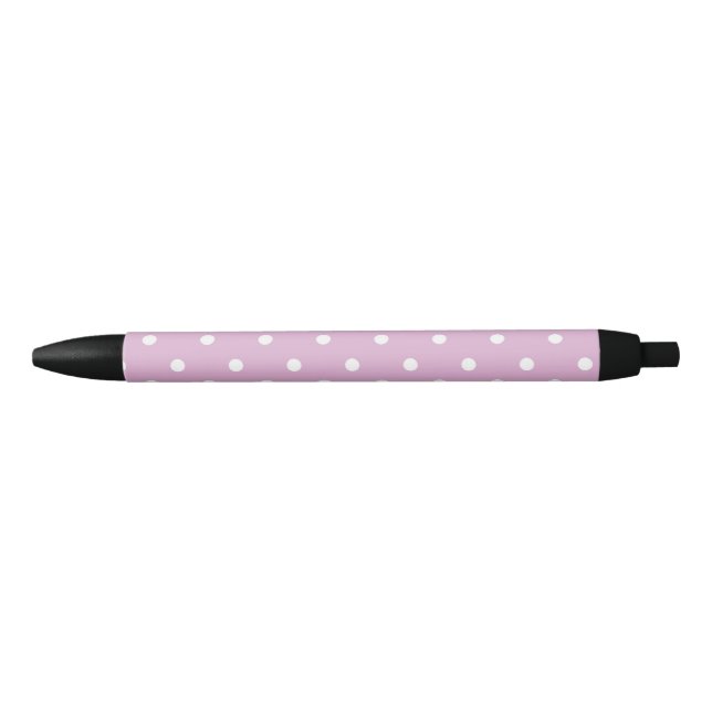 Angora Pink Polka Dot Ink Pen (Front)
