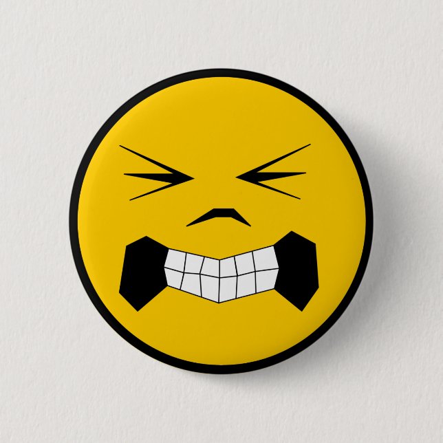 Angry 6 Cm Round Badge (Front)