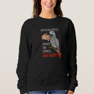 Angry African Grey Parrot Ironic Saying Exotic Bir Sweatshirt