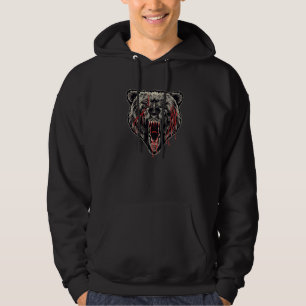 Angry Aggressive Bear Hoodie
