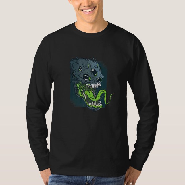 Angry Alien Creature Astral Cosmic For Space T-Shirt (Front)