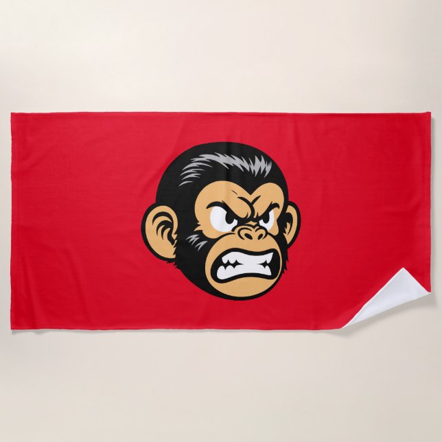 Angry Ape Beach Towel (Front)