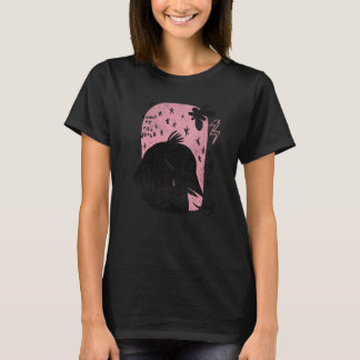 Angry At The World Raven Retro Witch Pagan T-Shirt