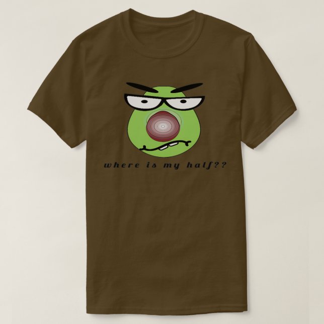 Angry avocado looking for his half T-Shirt (Design Front)