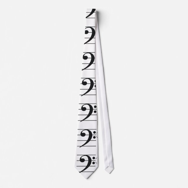 Angry Bass Clef Tie (Front)