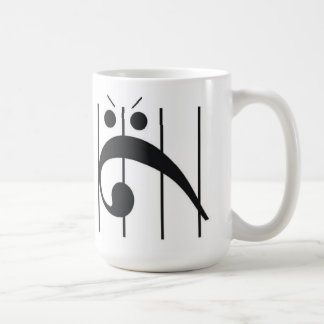 Angry Bass Clef Trapped Coffee Mug