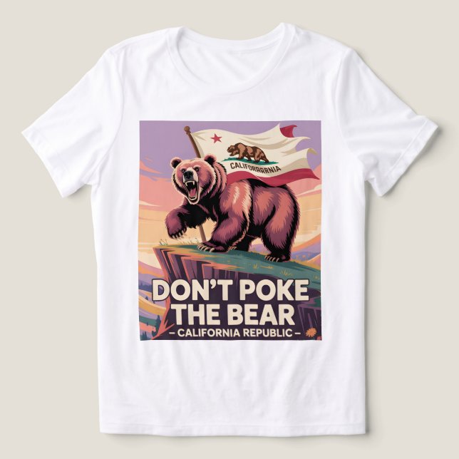 Angry Bear California Republic Funny Tee (Design Front)