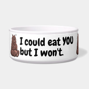 Angry Bear Funny Personalised Bowl