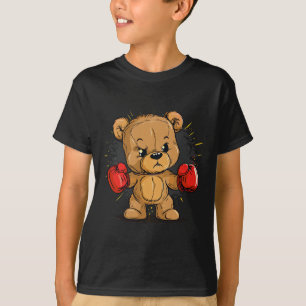 Angry Bear With Boxing Gloves For Boys And Girls T-Shirt