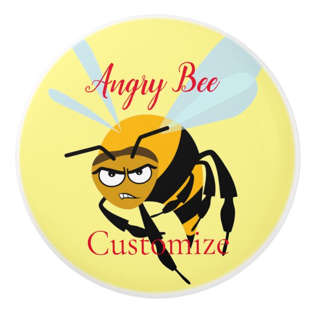 Angry Bee Thunder_Cove Ceramic Knob (Front)