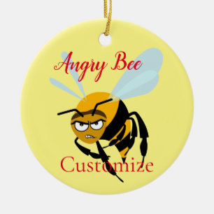 Angry Bee Thunder_Cove Ceramic Tree Decoration