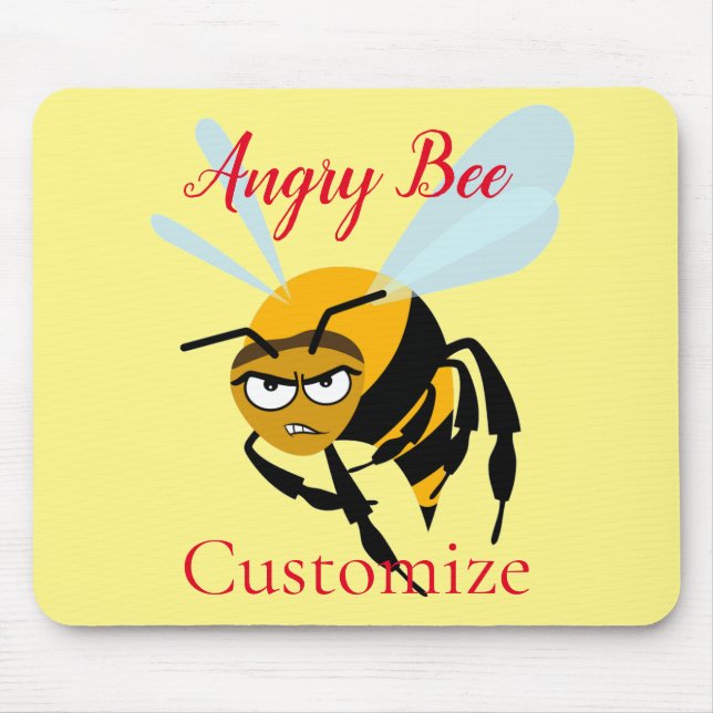 Angry Bee Thunder_Cove Mouse Pad (Front)