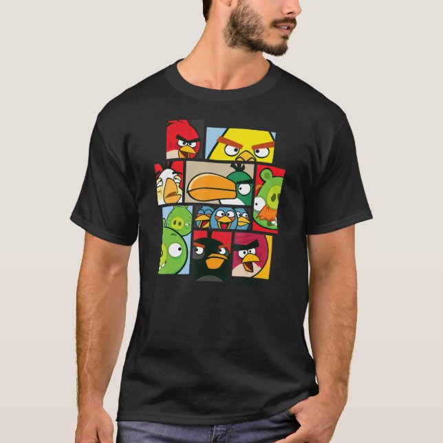 Angry Birds Collage Official Merchandise T-Shirt (Front)