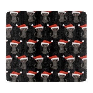 Angry Black Cat Funny Christmas Gifts Halloween Cutting Board