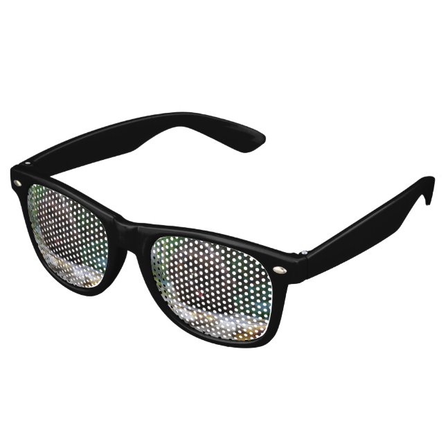 Angry Black Cat Retro Sunglasses (Angled)