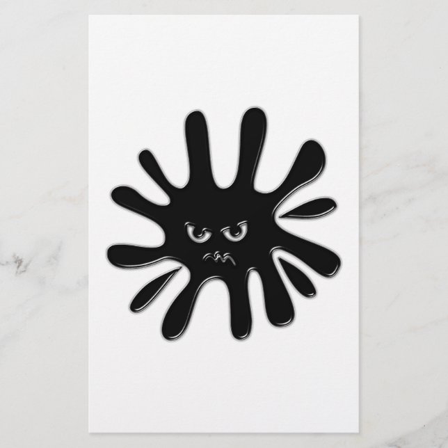 Angry Black Paint Splatter (Front)