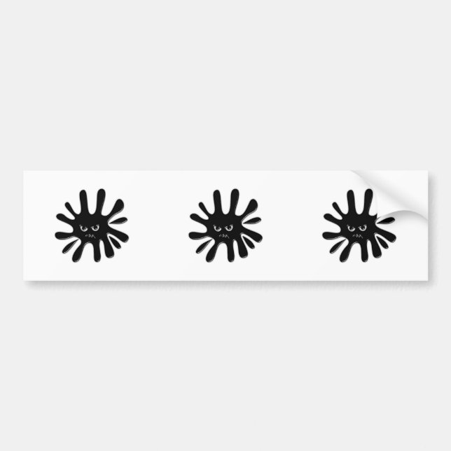 Angry Black Paint Splatter Bumper Sticker (Front)