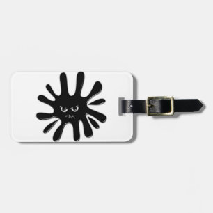 Angry Black Paint Splatter Luggage Tag