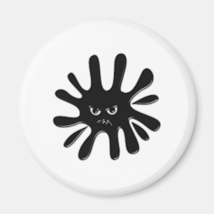 Angry Black Paint Splatter Magnet