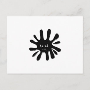 Angry Black Paint Splatter Postcard