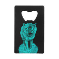 Angry Black Wolf in the Night