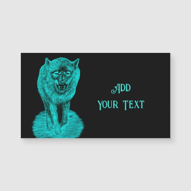 Angry Black Wolf in the Night (Front)