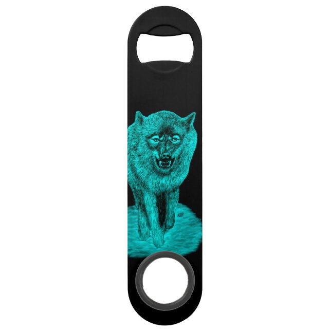 Angry Black Wolf in the Night (Front)