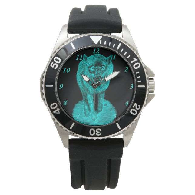 Angry Black Wolf in the Night Watch (Front)