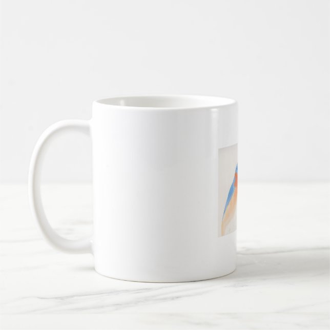 angry bluebird with blueberry coffee mug (Left)
