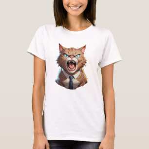 Angry boss cat cute funny angry cat T-Shirt