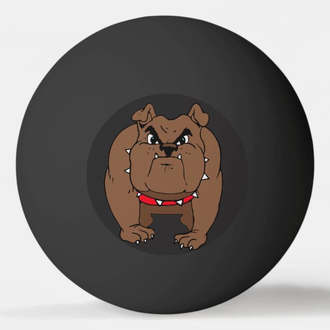  Angry Bulldog Ping Pong Ball (Front)