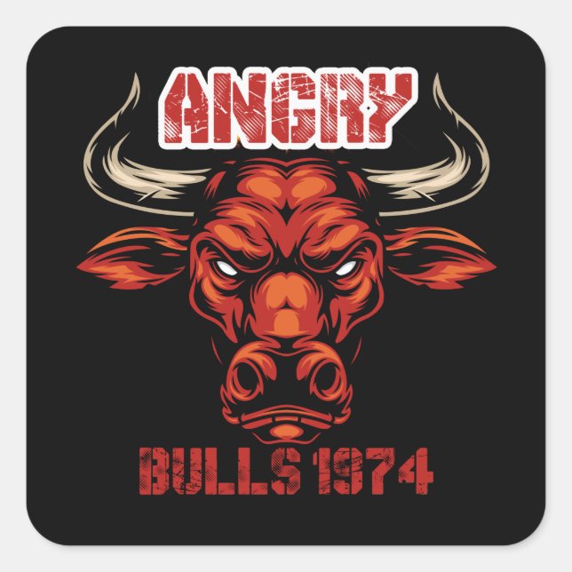 ANGRY BULLS,Choose Love Buffalo , Stop Hate Polo S Square Sticker (Front)