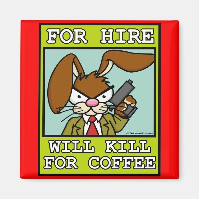 Angry Bunny Magnet 4 (Front)