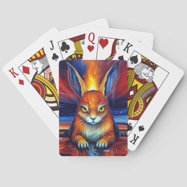 Angry Bunny  Playing Cards (Back)