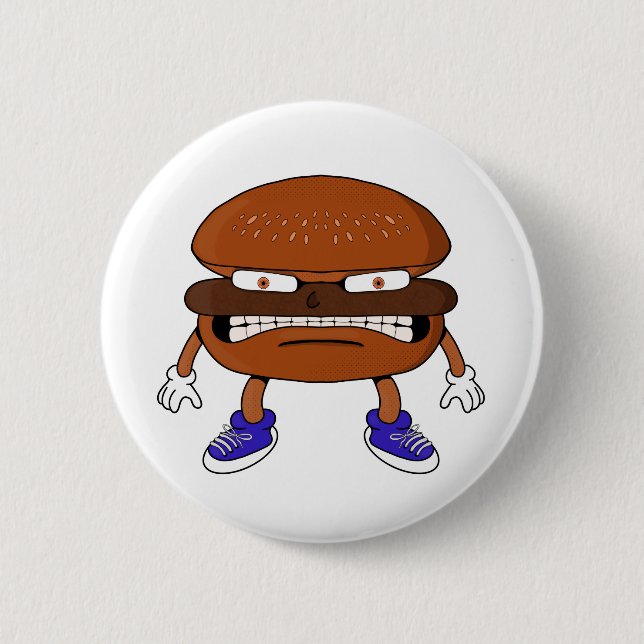 Angry Burger 6 Cm Round Badge (Front)