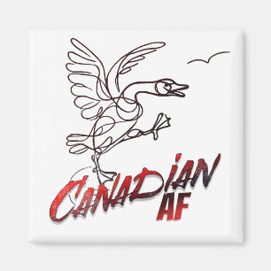 Angry Canada Goose Canadian AF sticker Magnet