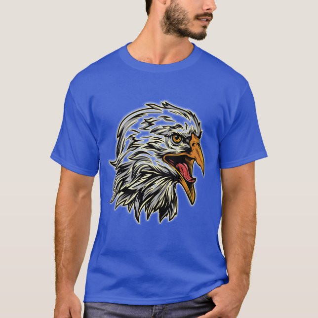 Angry Cartoon Animal Eagle Bird friend T-Shirt (Front)