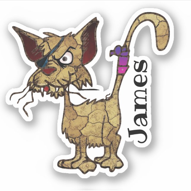 Angry  Cartoon Cat Face Sarcasm (Front)