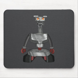 angry cartoon robot mousepad