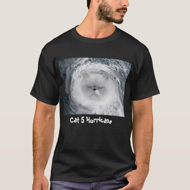 Angry Cat 5 Hurricane T-Shirt (Front)