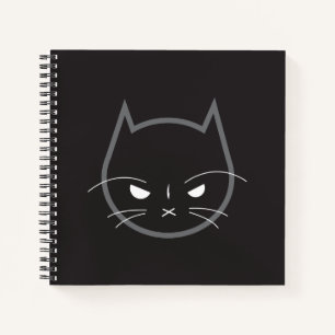 Angry Cat 8.5" x 8.5" Spiral Notebook