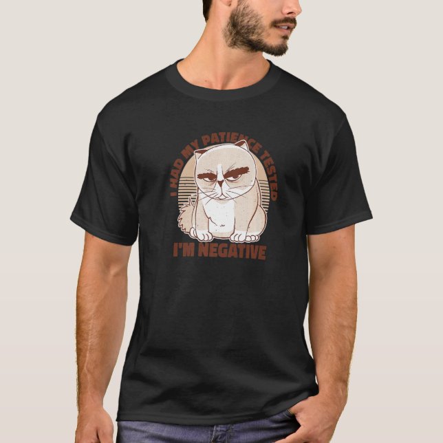 Angry Cat Bad Attitude Anxiety Stress Antisocial A T-Shirt (Front)