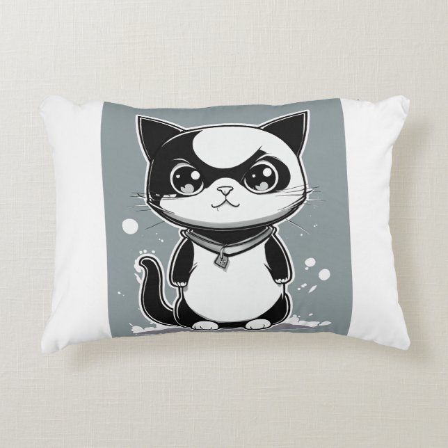 Angry cat decorative cushion (Front)