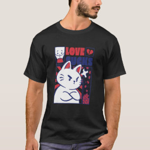 Angry Cat Funny Anti Valentines Day T-Shirt