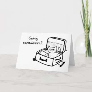 Angry Cat in Suitcase - Funny Gift for Travelers Card