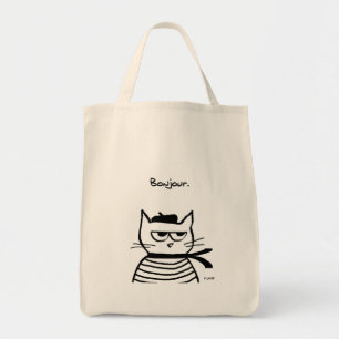 Angry Cat is So Very French Tote Bag